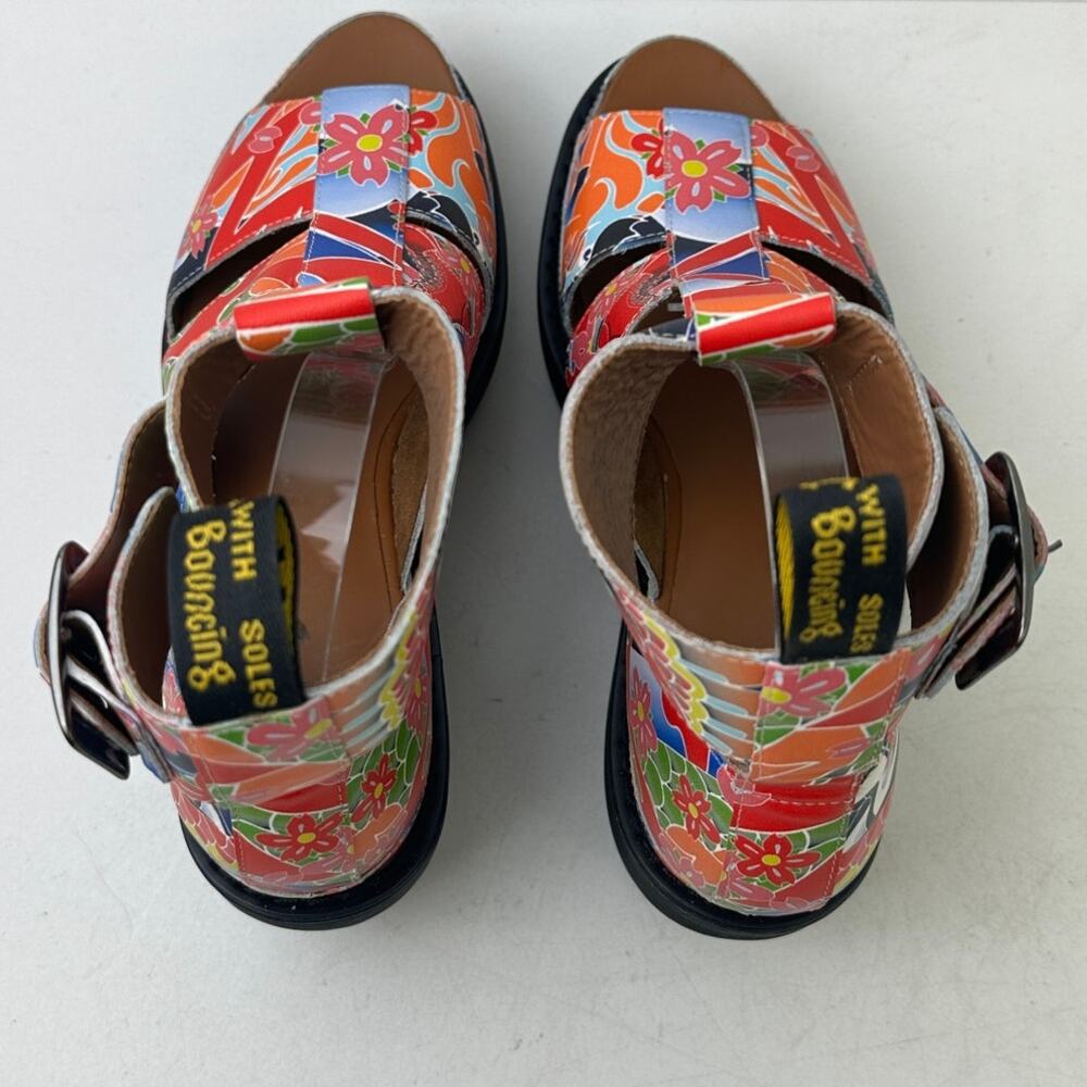 Dr. Martens Bessie Psychedelic Tattoo Wedge Sandals Women's Sz 8 - Picture 6 of 11